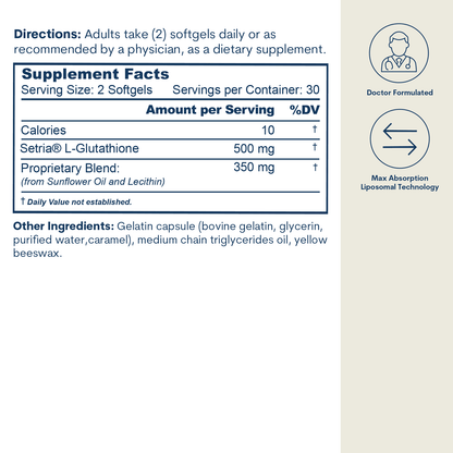 Liposomal Glutathione - Softgels (60 Count / 30 Servings)